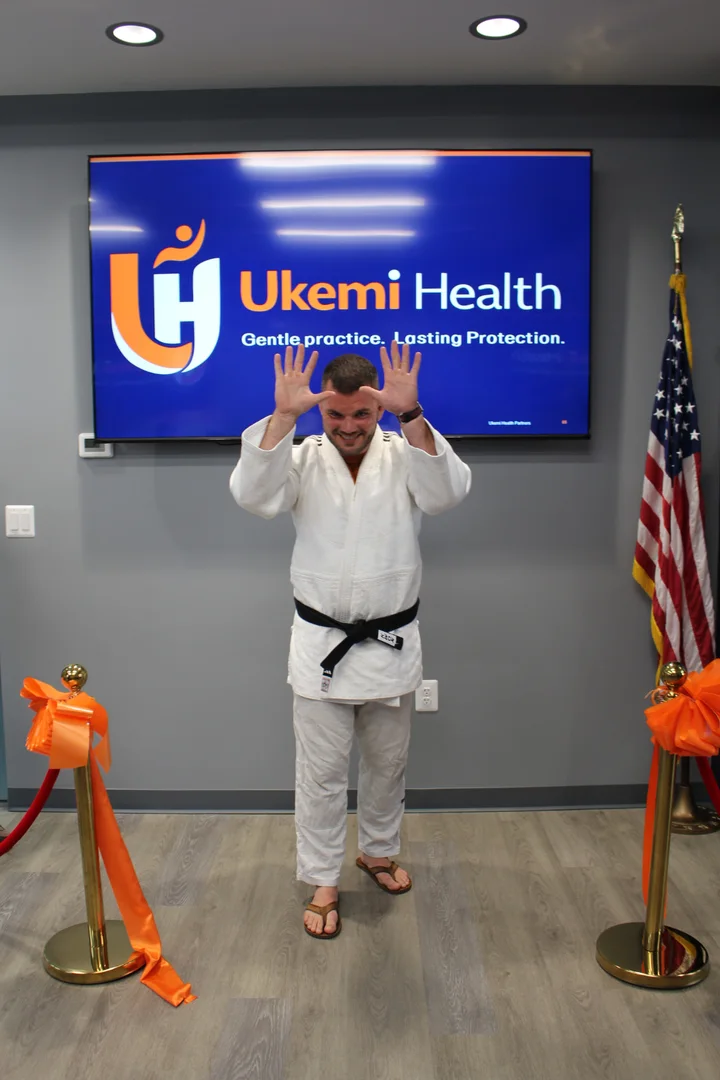 Bryan DePhillip demonstrating a protective movement stance